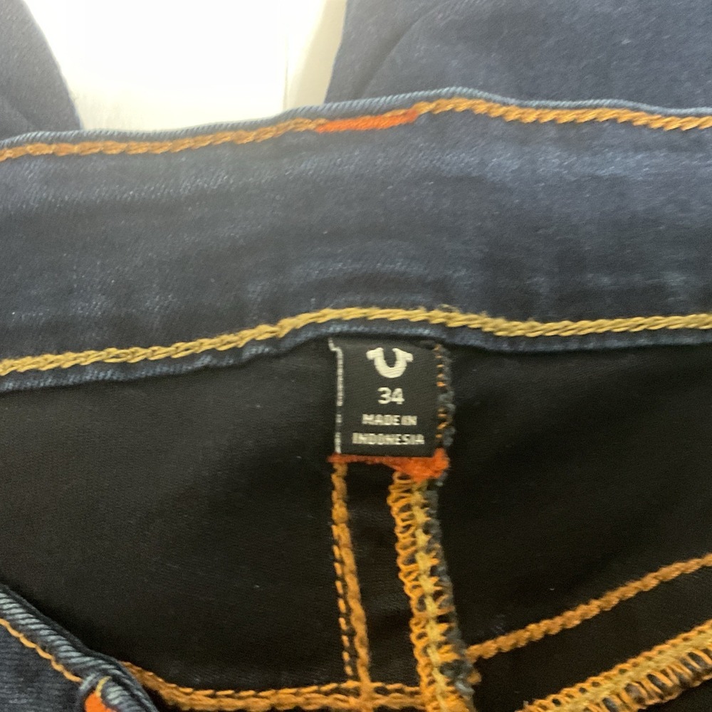 True Religion Jeans Women's Size 35 Jennie Curvy Mid Rise Skinny Fit Dark Denim - Picture 8 of 14